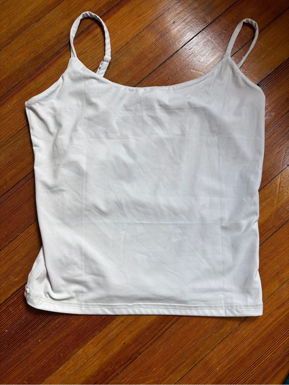 Classic White Spaghetti Strap Tank Top
